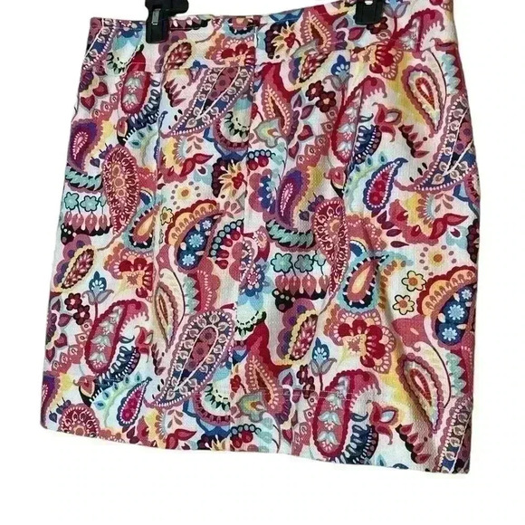 Talbots Colorful Paisley A-Line Skirt Size 14 - Picture 2 of 7